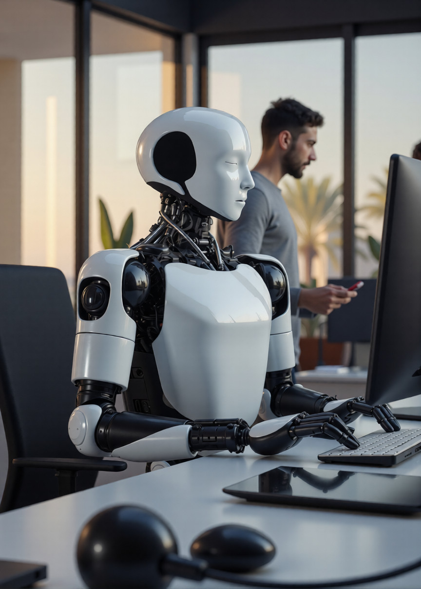 Business and technology collaboration meeting